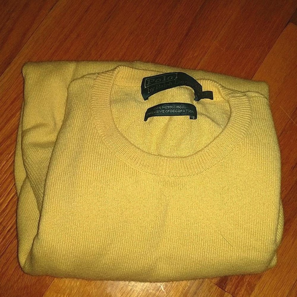 Polo Ralph Lauren 100% Merino Men's Sweater Yellow